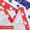 image4th of July Tablecloth Stars and Stripes Table Cloth Patriotic American Celebration Table Cover for Outdoor Party Holiday Dining Room Kitchen Decoration Red and Blue Rectangular 60 x 120 inch