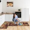 imageASPMIZ 2 Pieces Farmhouse Kitchen Rugs Non Slip Rustic Lodge Bear Moose Deer Kitchen Mats Cushioned Anti Fatigue Brown Washable Kitchen Floor Mats for in Front of Sink 18 x 48  18 x 3018 x 30  18 x 48