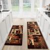 imageASPMIZ 2 Pieces Farmhouse Kitchen Rugs Non Slip Rustic Lodge Bear Moose Deer Kitchen Mats Cushioned Anti Fatigue Brown Washable Kitchen Floor Mats for in Front of Sink 18 x 48  18 x 3018 x 48  18 x 60