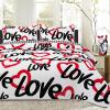 imageASPMIZ 3 Pieces Valentines Day Quilt King Size Valentines Day Quilt Sets with 2 Pillow Shams Reversible Love Heart King Quilt Bedding Set Soft Lightweight White Bedspread Coverlet 106quotx96quot
