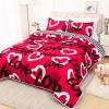 imageASPMIZ 3 Pieces Valentines Day Quilt King Size Valentines Day Quilt Sets with 2 Pillow Shams Reversible Love Heart King Quilt Bedding Set Soft Lightweight Red Bedspread Coverlet 106quotx96quot
