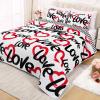 imageASPMIZ 3 Pieces Valentines Day Quilt King Size Valentines Day Quilt Sets with 2 Pillow Shams Reversible Love Heart King Quilt Bedding Set Soft Lightweight White Bedspread Coverlet 106quotx96quot