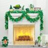 imageASPMIZ 33 FT St Patricks Day Garland Gold Green Hat Shamrock Garland Decor Shiny Tinsel Garland St Patricks Day Decorations for Home Indoor Outdoor Metallic Clover Garland for Irish Party Decor