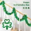 imageASPMIZ 33 FT St Patricks Day Garland Gold Green Hat Shamrock Garland Decor Shiny Tinsel Garland St Patricks Day Decorations for Home Indoor Outdoor Metallic Clover Garland for Irish Party Decor