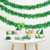 imageASPMIZ 33 FT St Patricks Day Garland Gold Green Hat Shamrock Garland Decor Shiny Tinsel Garland St Patricks Day Decorations for Home Indoor Outdoor Metallic Clover Garland for Irish Party Decor