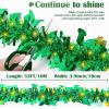imageASPMIZ 33 FT St Patricks Day Garland with 100 LED Lights Shamrock Garland with 8 Lighting Modes Waterproof Battery Powered Shiny Tinsel Clover Garland St Patricks Day Decorations for Home