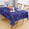 imageASPMIZ 4th of July Tablecloth Independence Day Table Cloth Memorial Patriotic Table Cover Washable Polyester Dining Decorative for Dinner Kitchen Party Decor 55x55 Inch