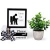 imageASPMIZ Bathroom Shelf Decor Signs Decorative Books for Home Decors Fake Plants Toilet Timer Wooden Farmhosue Bathroom Decor Funny Rustic Decorations for Restroom Shelf Hello Sweet CheeksPlease Seat Yourself