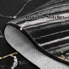 imageASPMIZ Black and Gold Area Rug 2x3 Marble Entryway Rug NonSlip Washable Modern Indoor Door Mat Small Throw Rugs for Kitchen Soft Faux Wool Floor Carpet Front Door Rugs Low ProfileBlack