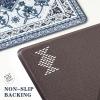 imageASPMIZ Blue Boho Kitchen Mats for Floor 2 Piece Cushioned AntiFatigue Kitchen Rugs Memory Foam Kitchen Rugs and Mats Non Skid Waterproof Blue Retro Floor Comfort Mat 18 x 48  18 x 30