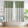 imageASPMIZ Cotton Linen Farmhouse Curtains Boho Rustic Button Curtain Linen Window Curtain Panels Green Stripe Country Curtains for Living Room Bedroom Back Tab Window Drapes 52 x 84 Inch 2 PanelsGreengreen