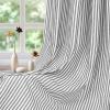 imageASPMIZ Cotton Linen Farmhouse Curtains Boho Rustic Button Curtain Linen Window Curtain Panels Green Stripe Country Curtains for Living Room Bedroom Back Tab Window Drapes 52 x 84 Inch 2 PanelsBeigegrey