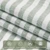 imageASPMIZ Cotton Linen Farmhouse Curtains Boho Rustic Button Curtain Linen Window Curtain Panels Green Stripe Country Curtains for Living Room Bedroom Back Tab Window Drapes 52 x 84 Inch 2 PanelsGreengreen