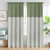 imageASPMIZ Cotton Linen Farmhouse Curtains Boho Rustic Button Curtain Linen Window Curtain Panels Green Stripe Country Curtains for Living Room Bedroom Back Tab Window Drapes 52 x 84 Inch 2 PanelsGreengreen
