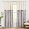 imageASPMIZ Cotton Linen Farmhouse Curtains Boho Rustic Button Curtain Linen Window Curtain Panels Green Stripe Country Curtains for Living Room Bedroom Back Tab Window Drapes 52 x 84 Inch 2 PanelsBeigebrown