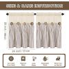 imageASPMIZ Cotton Linen Farmhouse Curtains Boho Rustic Button Curtain Linen Window Curtain Panels Green Stripe Country Curtains for Living Room Bedroom Back Tab Window Drapes 52 x 84 Inch 2 PanelsBeigebrown