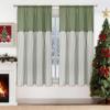 imageASPMIZ Cotton Linen Farmhouse Curtains Boho Rustic Button Curtain Linen Window Curtain Panels Green Stripe Country Curtains for Living Room Bedroom Back Tab Window Drapes 52 x 84 Inch 2 PanelsGreengreen