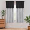 imageASPMIZ Cotton Linen Farmhouse Curtains Boho Rustic Button Curtain Linen Window Curtain Panels Green Stripe Country Curtains for Living Room Bedroom Back Tab Window Drapes 52 x 84 Inch 2 PanelsBlackgrey