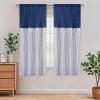 imageASPMIZ Cotton Linen Farmhouse Curtains Boho Rustic Button Curtain Linen Window Curtain Panels Green Stripe Country Curtains for Living Room Bedroom Back Tab Window Drapes 52 x 84 Inch 2 PanelsBlueblue