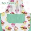 imageASPMIZ Cupcake Kids Apron Green Baking Bib Apron for 26 Years Child Girls Chef Apron with Pockets for Gardening Painting Adjustable Kitchen Apron for Little Helper Girls Daughters Toddlers Gift