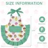 imageASPMIZ Cupcake Kids Apron Green Baking Bib Apron for 26 Years Child Girls Chef Apron with Pockets for Gardening Painting Adjustable Kitchen Apron for Little Helper Girls Daughters Toddlers Gift