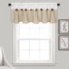 imageASPMIZ Farmhouse Cotton Blend Curtains Rustic Country Color Block Curtain Panels Boho Button Rod Pocket Window Drapes for Bedroom Living Room Decor Set of 2 Panels Linen Color 52 x 84 Inch LengthWhite and Linen Color