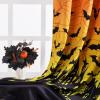 imageASPMIZ Halloween Curtains for Living Room Spider Web Bat Window Curtains 63 Inch Length 2 Panels Black Orange Gradient Grommet Blackout Drapes for Halloween Party Bedroom Dining Room 52quotW x 63quotLOrange