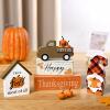 imageASPMIZ Halloween Decorations Indoor Ghost Decor Truck Decorations with Coffin Wooden Block Signs Halloween Decor for Tiered Tray Mantle Desk Bookshelf Farmhouse Rustic Wooden Decors GiftFallThanksgiving