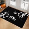 imageASPMIZ Halloween Door Mat Skull Coir Doormat Non Slip Skeleton Front Door Mat Outside Entrance Funny Welcome Mats Entryway Rug for OutdoorIndoor Halloween Decorations 18quot x 30quotFelt and Rubber