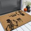 imageASPMIZ Halloween Door Mat Skull Coir Doormat Non Slip Skeleton Front Door Mat Outside Entrance Funny Welcome Mats Entryway Rug for OutdoorIndoor Halloween Decorations 18quot x 30quotCoir