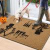 imageASPMIZ Halloween Door Mat Skull Coir Doormat Non Slip Skeleton Front Door Mat Outside Entrance Funny Welcome Mats Entryway Rug for OutdoorIndoor Halloween Decorations 18quot x 30quotCoir