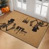 imageASPMIZ Halloween Door Mat Skull Coir Doormat Non Slip Skeleton Front Door Mat Outside Entrance Funny Welcome Mats Entryway Rug for OutdoorIndoor Halloween Decorations 18quot x 30quotCoir