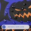 imageASPMIZ Halloween Round Tablecloth 60 Inch Waterproof Stainproof Spillproof Table Cloths Wrinkle Resistant Washable Polyester Creepy Pumpkin Table Cloth Round Cover for Halloween Party Decorations60 Round