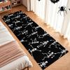 imageASPMIZ Halloween Runner Rug GlowinTheDark Rug Runner Non Slip Black Rugs with Rubber Back Washable Rugs for Hallway Laundry Washroom Entryway Home Kitchen Halloween Decorations 20quot x 60quot18 x 5 Rectangular