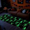 imageASPMIZ Halloween Runner Rug GlowinTheDark Rug Runner Non Slip Black Rugs with Rubber Back Washable Rugs for Hallway Laundry Washroom Entryway Home Kitchen Halloween Decorations 20quot x 60quot18 x 5 Rectangular