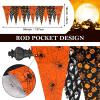 imageASPMIZ Halloween Valance for Windows Zigzag Orange Valance Curtains for Kitchen Patchwork Swag Vlance Rod Pocket Short Topper Window Curtain for Kitchen Fierplace Decor 1 Panel 54 x 18 InchOrange