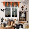 imageASPMIZ Halloween Valance for Windows Zigzag Orange Valance Curtains for Kitchen Patchwork Swag Vlance Rod Pocket Short Topper Window Curtain for Kitchen Fierplace Decor 1 Panel 54 x 18 InchOrange