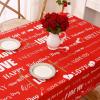imageASPMIZ Happy Valentines Tablecloth Rectangle 60quotx 84quot Sweet Love Table Cloth Romantic Red Tablecloths Waterproof Spillproof Table Cover for Valentines Wedding Dinner Party Decoration