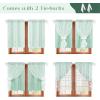 imageASPMIZ Linen Curtains for Bedroom Double Layered Boho Curtain for Living Room Farmhouse Curtain 84 Inch Length 2 Panels Set Rustic Curtains ampamp Drapes Rod Pocket with Tiebacks 52 x 84 Inch BeigeLight Green