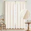 imageASPMIZ Linen Curtains for Bedroom Double Layered Boho Curtain for Living Room Farmhouse Curtain 84 Inch Length 2 Panels Set Rustic Curtains ampamp Drapes Rod Pocket with Tiebacks 52 x 84 Inch BeigeBeige