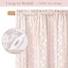 imageASPMIZ Linen Curtains for Bedroom Double Layered Boho Curtain for Living Room Farmhouse Curtain 84 Inch Length 2 Panels Set Rustic Curtains ampamp Drapes Rod Pocket with Tiebacks 52 x 84 Inch BeigePink