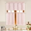 imageASPMIZ Linen Curtains for Bedroom Double Layered Boho Curtain for Living Room Farmhouse Curtain 84 Inch Length 2 Panels Set Rustic Curtains ampamp Drapes Rod Pocket with Tiebacks 52 x 84 Inch BeigePink
