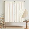 imageASPMIZ Linen Curtains for Bedroom Double Layered Boho Curtain for Living Room Farmhouse Curtain 84 Inch Length 2 Panels Set Rustic Curtains ampamp Drapes Rod Pocket with Tiebacks 52 x 84 Inch BeigeBeige