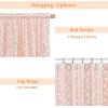 imageASPMIZ Linen Curtains for Bedroom Double Layered Boho Curtain for Living Room Farmhouse Curtain 84 Inch Length 2 Panels Set Rustic Curtains ampamp Drapes Rod Pocket with Tiebacks 52 x 84 Inch BeigeOrange
