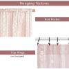 imageASPMIZ Linen Curtains for Bedroom Double Layered Boho Curtain for Living Room Farmhouse Curtain 84 Inch Length 2 Panels Set Rustic Curtains ampamp Drapes Rod Pocket with Tiebacks 52 x 84 Inch BeigePink