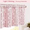 imageASPMIZ Linen Curtains for Bedroom Double Layered Boho Curtain for Living Room Farmhouse Curtain 84 Inch Length 2 Panels Set Rustic Curtains ampamp Drapes Rod Pocket with Tiebacks 52 x 84 Inch BeigeRed