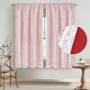 imageASPMIZ Linen Curtains for Bedroom Double Layered Boho Curtain for Living Room Farmhouse Curtain 84 Inch Length 2 Panels Set Rustic Curtains ampamp Drapes Rod Pocket with Tiebacks 52 x 84 Inch BeigeRed