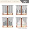 imageASPMIZ Linen Curtains for Bedroom Double Layered Boho Curtain for Living Room Farmhouse Curtain 84 Inch Length 2 Panels Set Rustic Curtains ampamp Drapes Rod Pocket with Tiebacks 52 x 84 Inch BeigeGrey