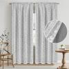 imageASPMIZ Linen Curtains for Bedroom Double Layered Boho Curtain for Living Room Farmhouse Curtain 84 Inch Length 2 Panels Set Rustic Curtains ampamp Drapes Rod Pocket with Tiebacks 52 x 84 Inch BeigeGrey