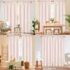 imageASPMIZ Linen Curtains for Bedroom Double Layered Boho Curtain for Living Room Farmhouse Curtain 84 Inch Length 2 Panels Set Rustic Curtains ampamp Drapes Rod Pocket with Tiebacks 52 x 84 Inch BeigePink